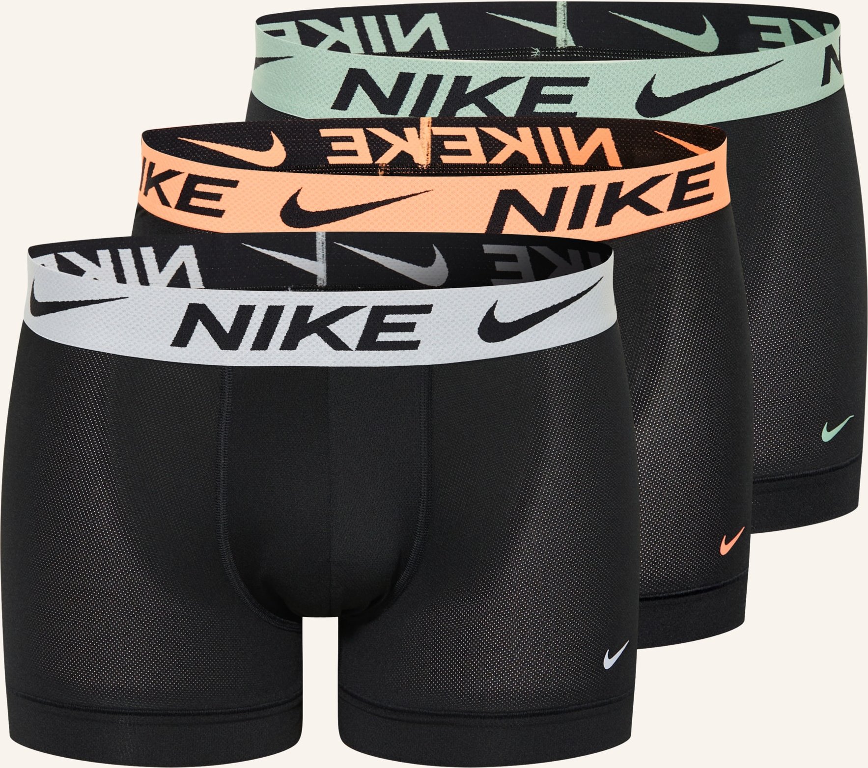 Nike 3er-Pack Boxershorts Elite Breathe schwarz