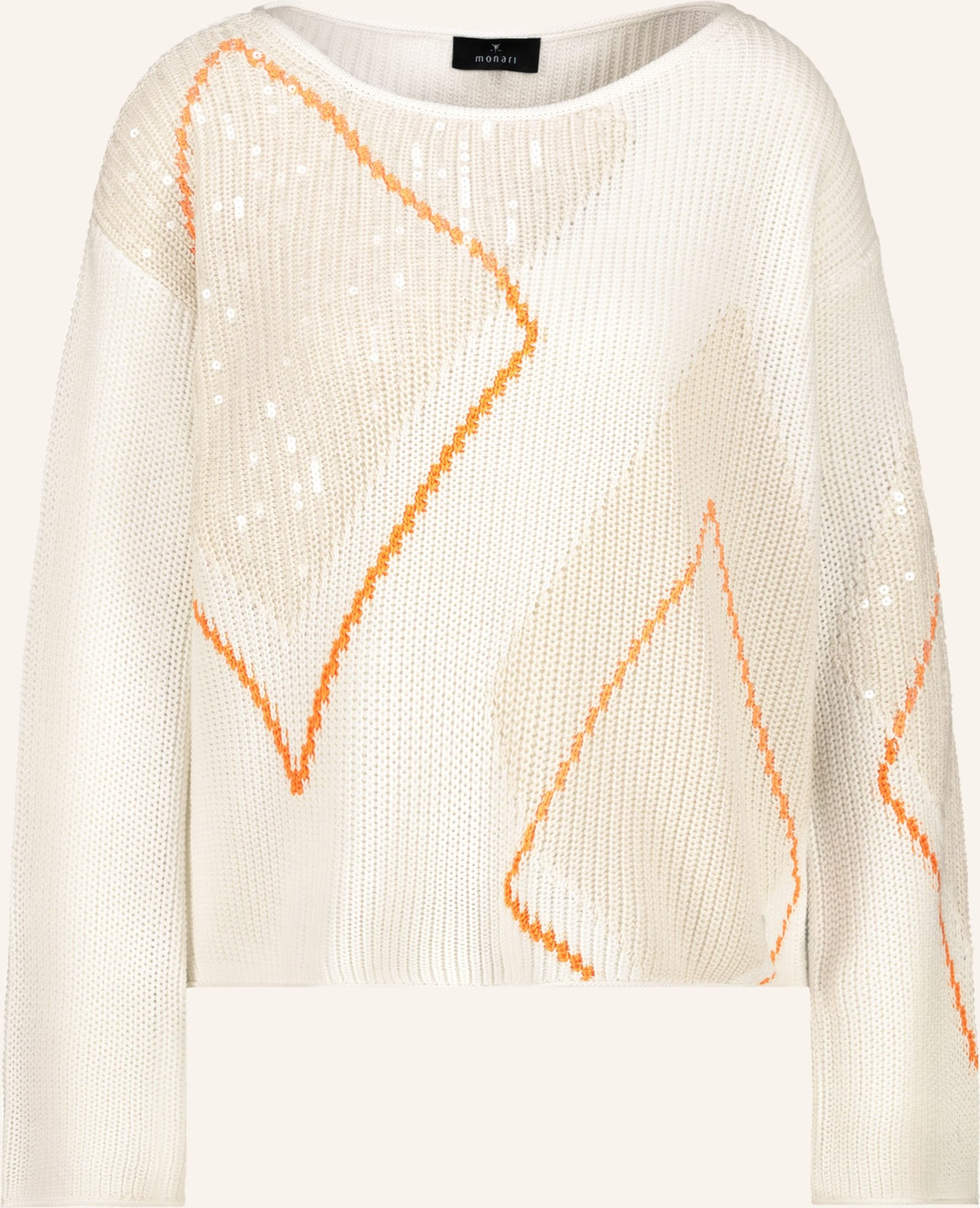 Thumbnail - Monari Pullover Mit Pailletten weiss