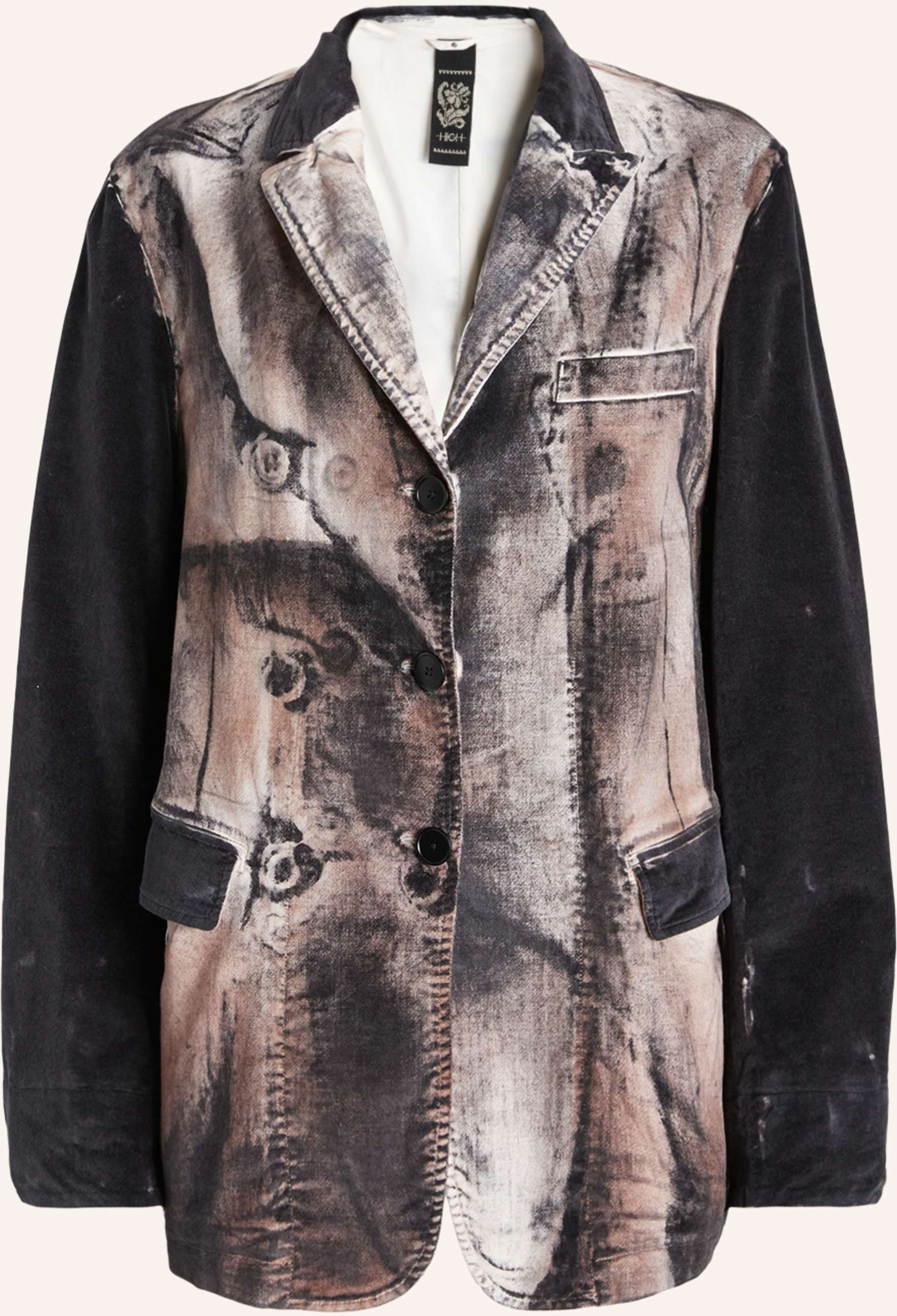 High Samtjacke Listen To braun