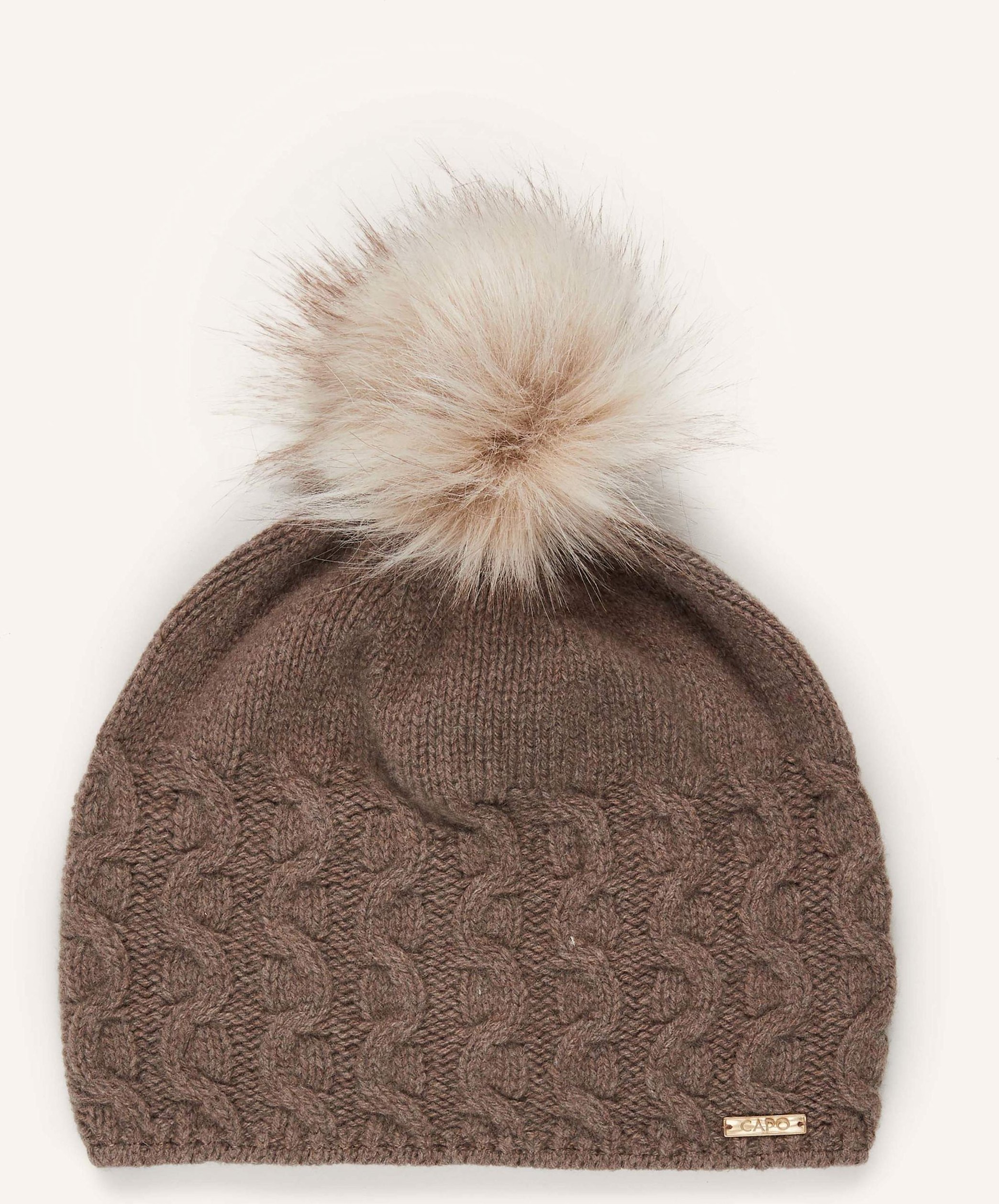 Capo Mütze Mit Cashmere braun