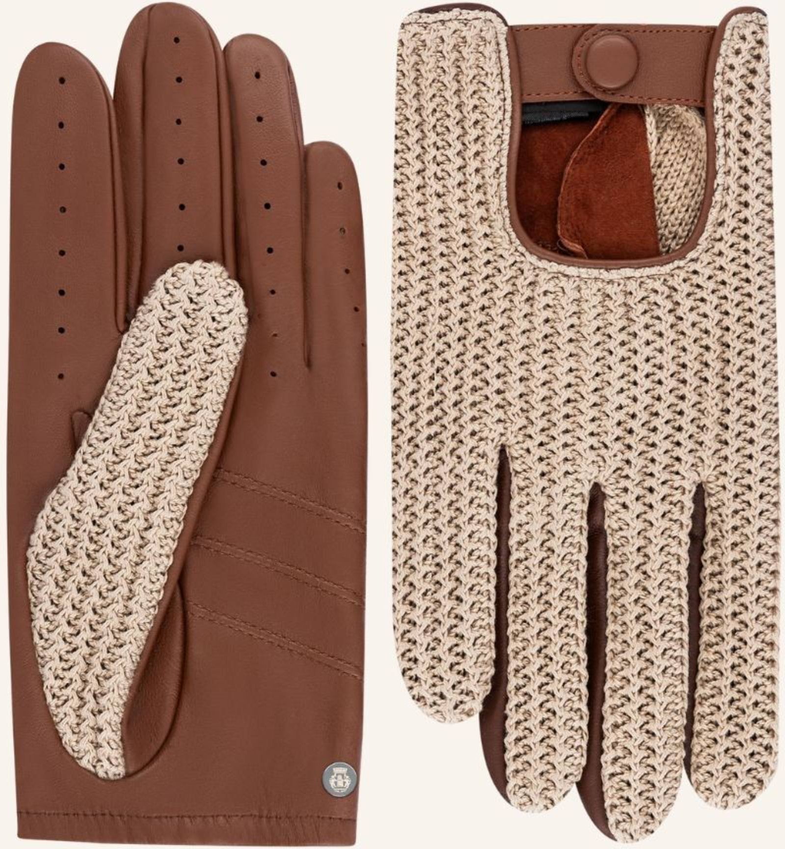 Roeckl Handschuh Le Mans Autofahrer braun