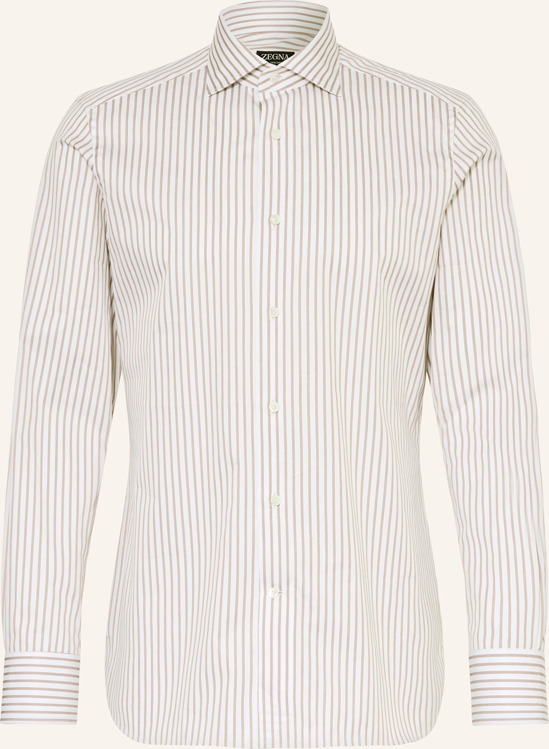 Zegna Hemd Regular Fit beige