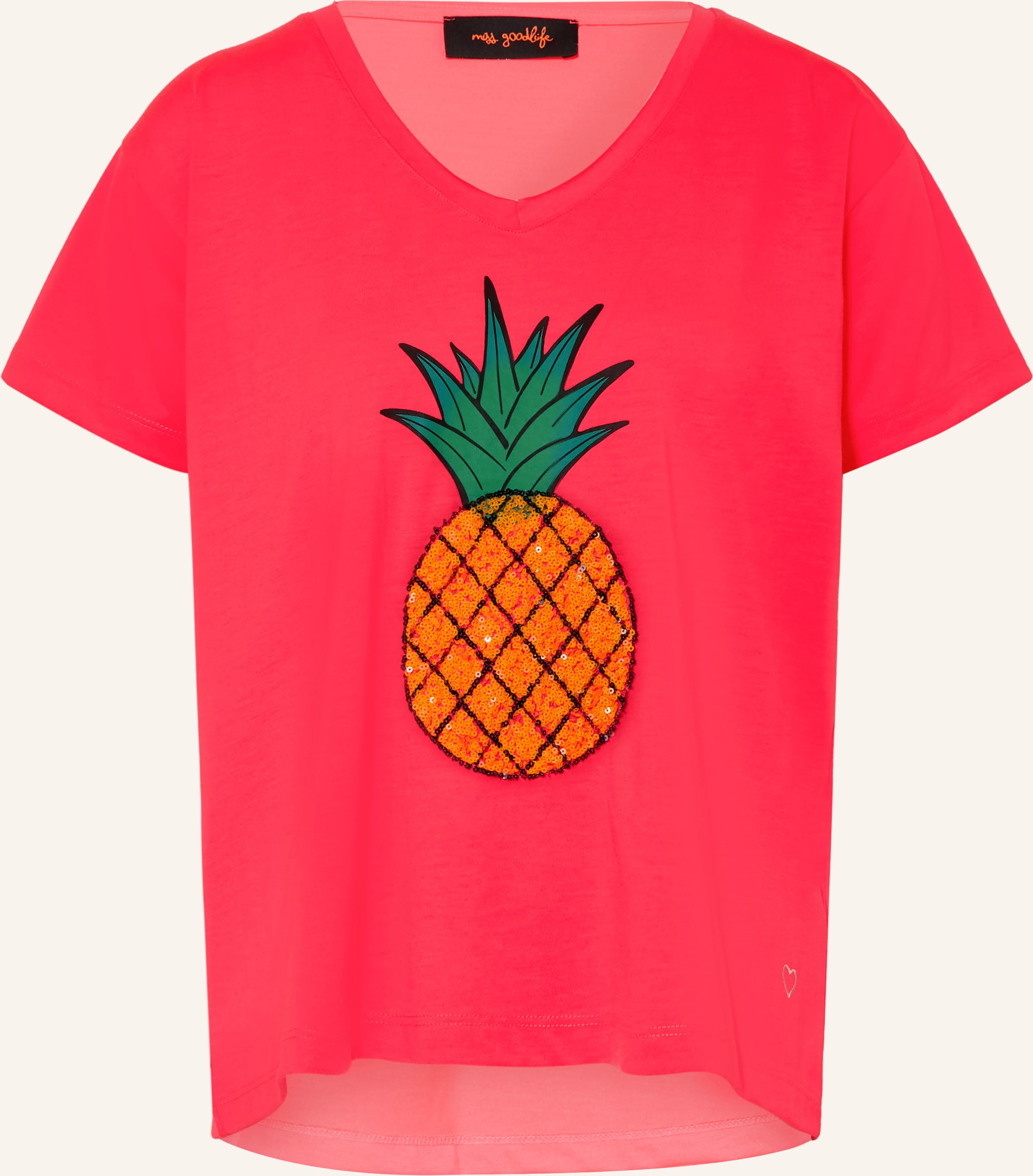 Miss Goodlife T-Shirt Mit Pailletten pink