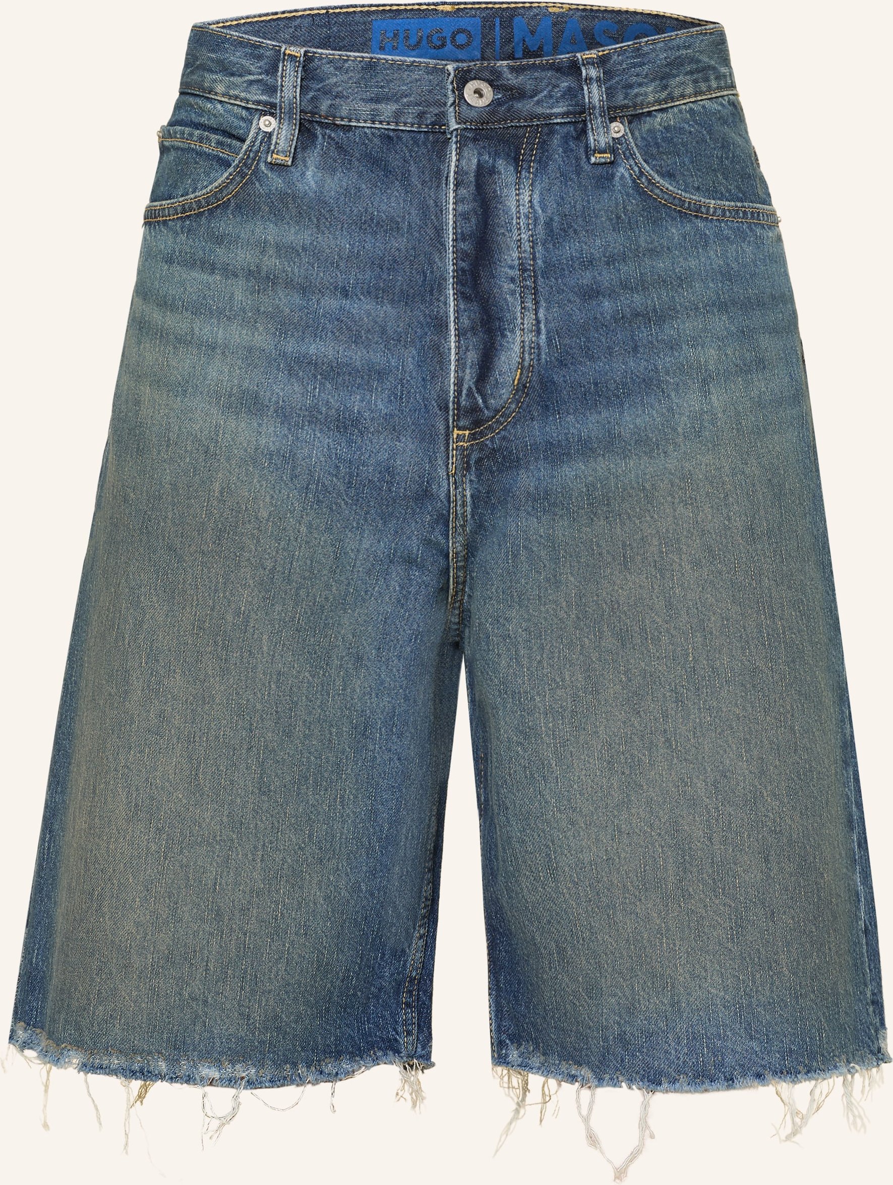 Hugo Jeansshorts Mason Loose Baggy Fit blau