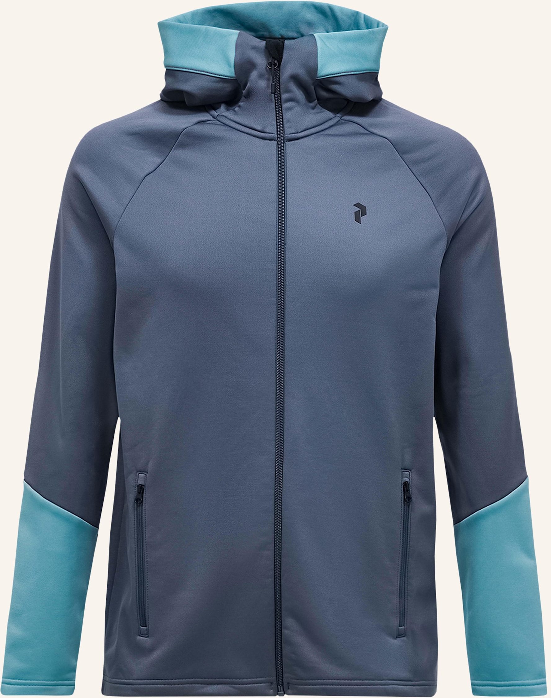 Thumbnail - Peak Performance Midlayer-Jacke Rider Zip Hood grau