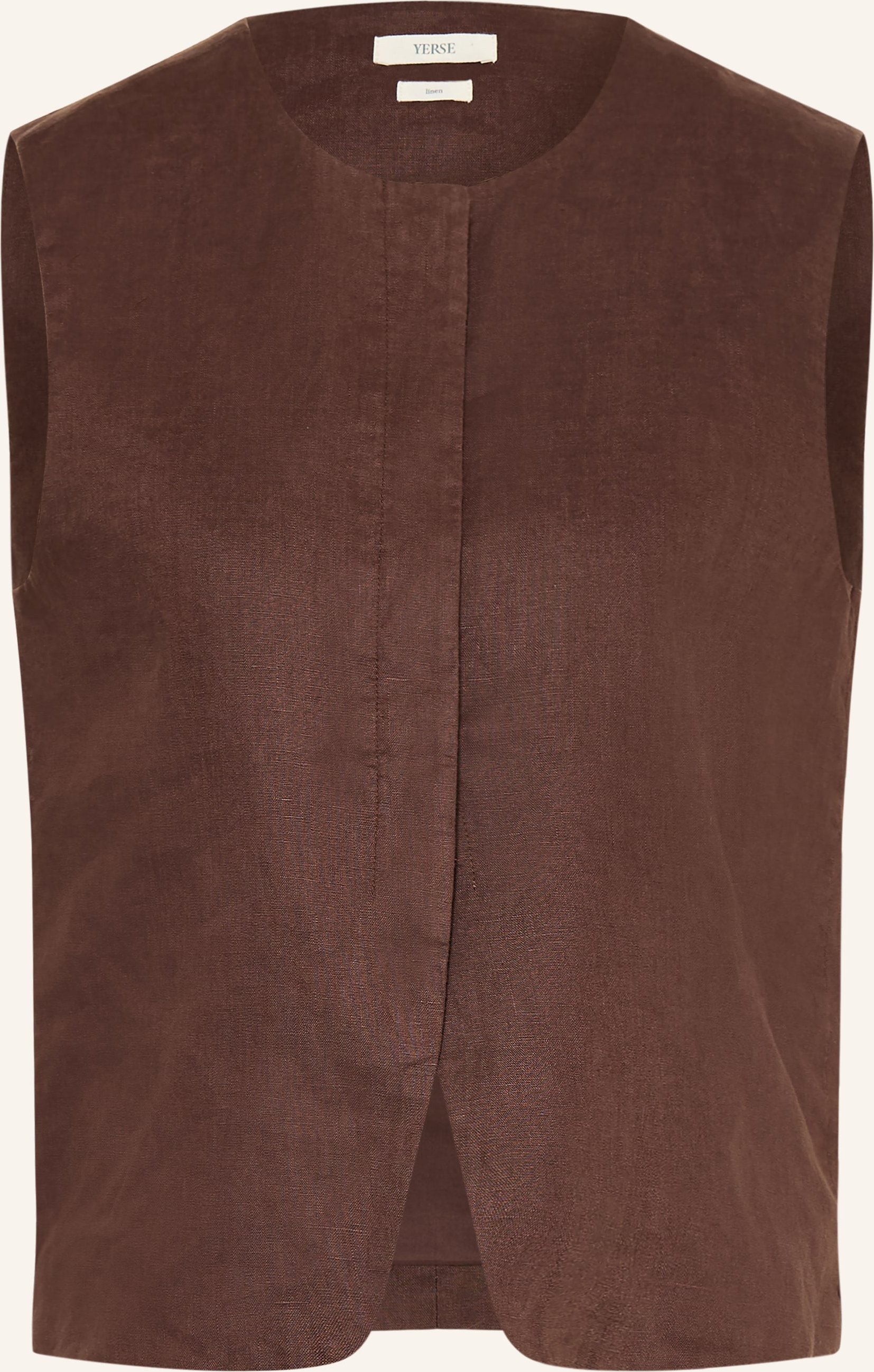 Yerse Leinenweste Rita braun