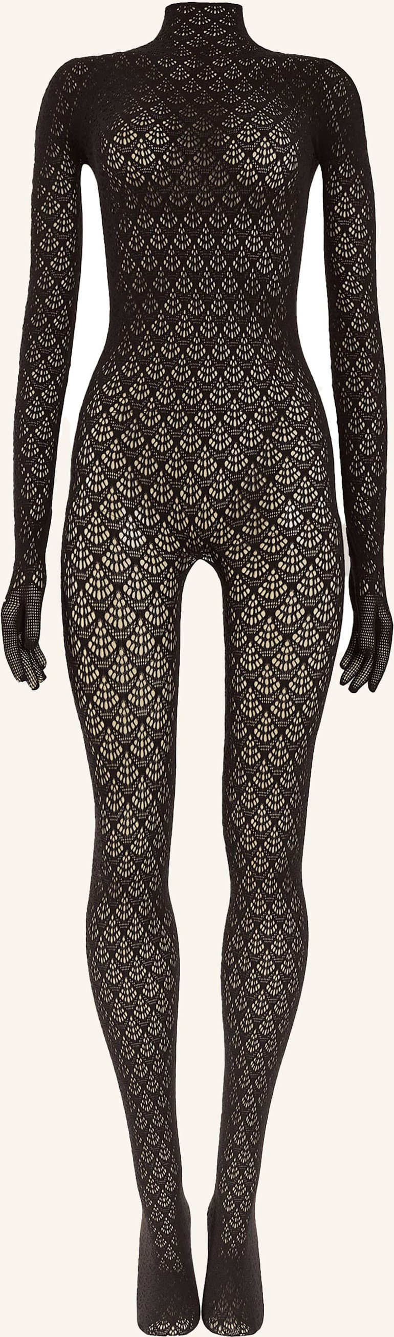 Wolford Hose Mermaid Net Catsuit braun