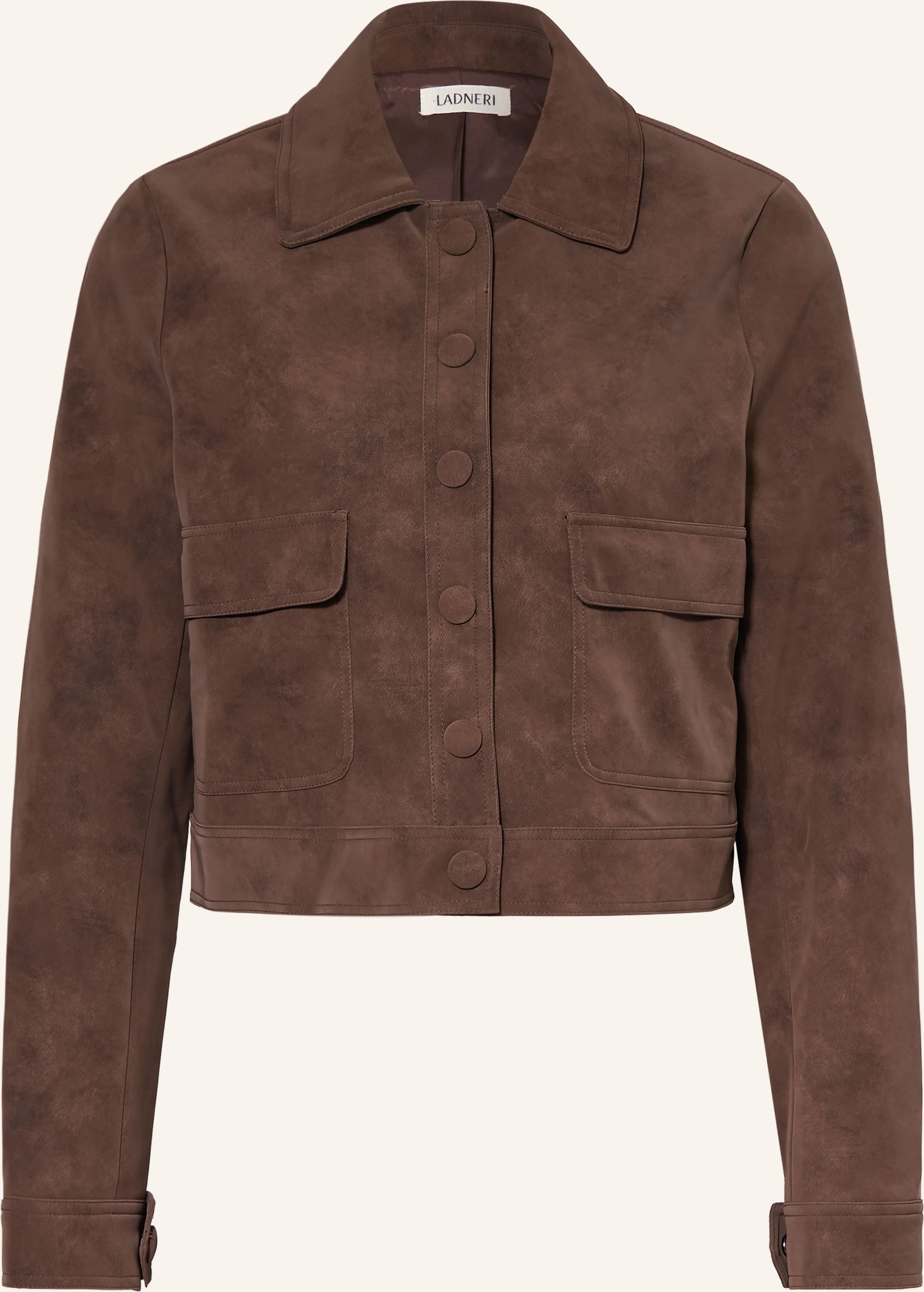 Ladneri Jacke Darcie In Lederoptik braun