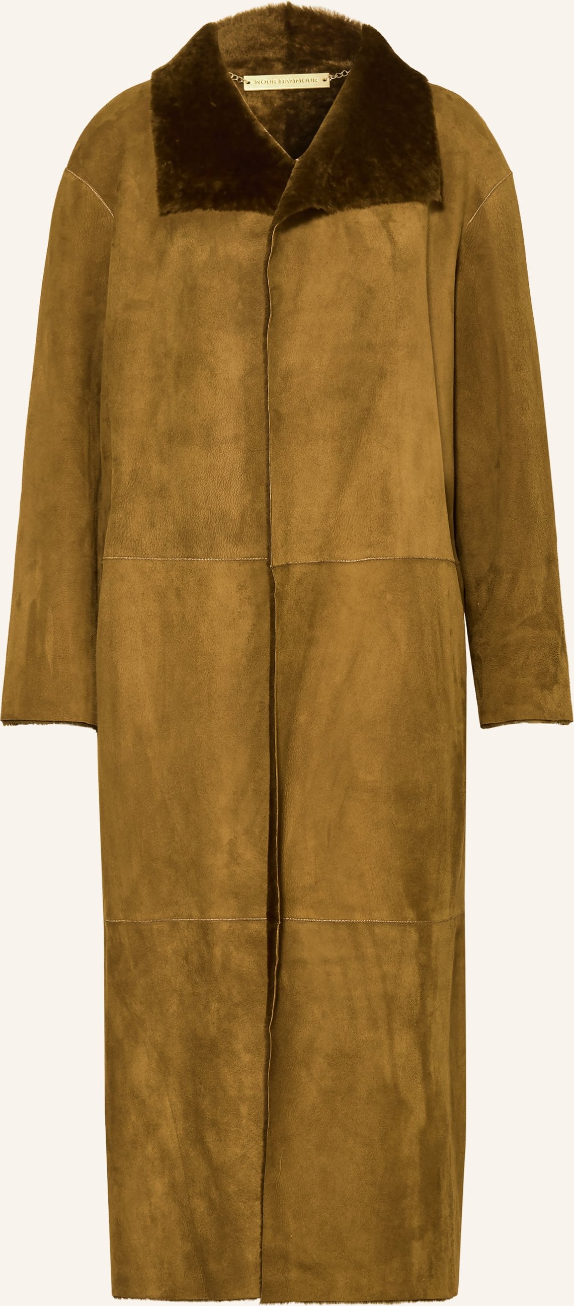 Nour Hammour Mantel braun