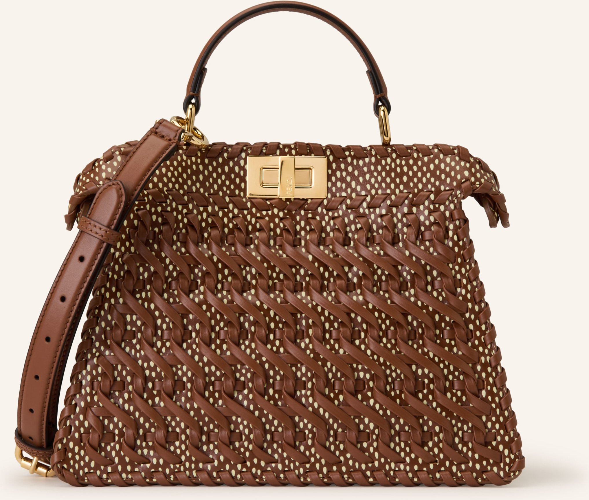 Fendi Handtasche Peekaboo Iseeu braun