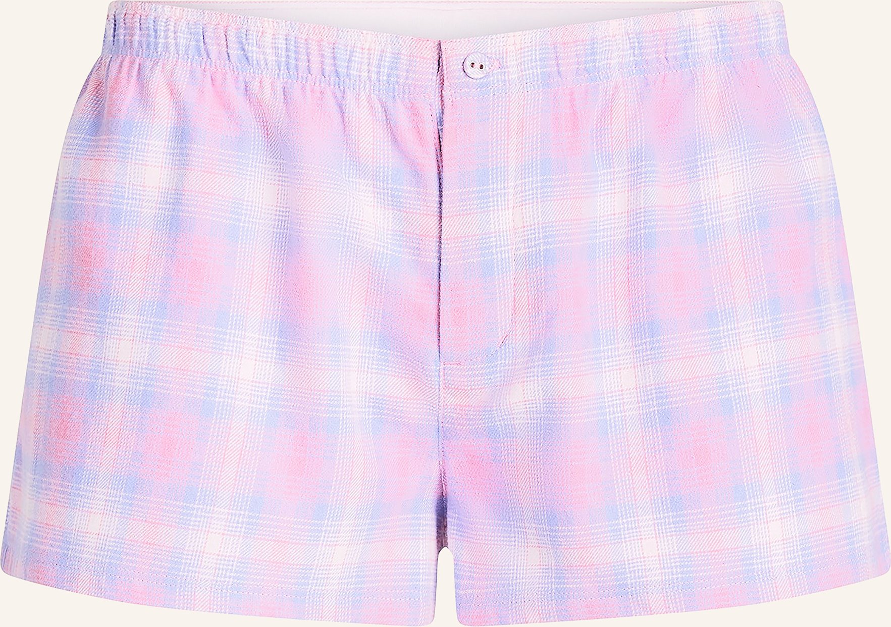 Skims Schlafshorts Flannel Aus Flanell rosa