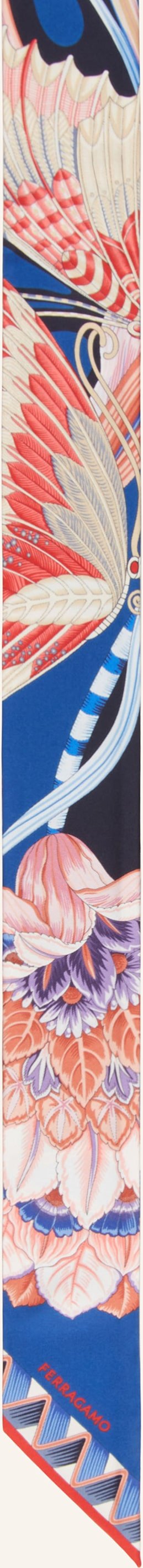 Ferragamo Seidenschal Giada Fly blau