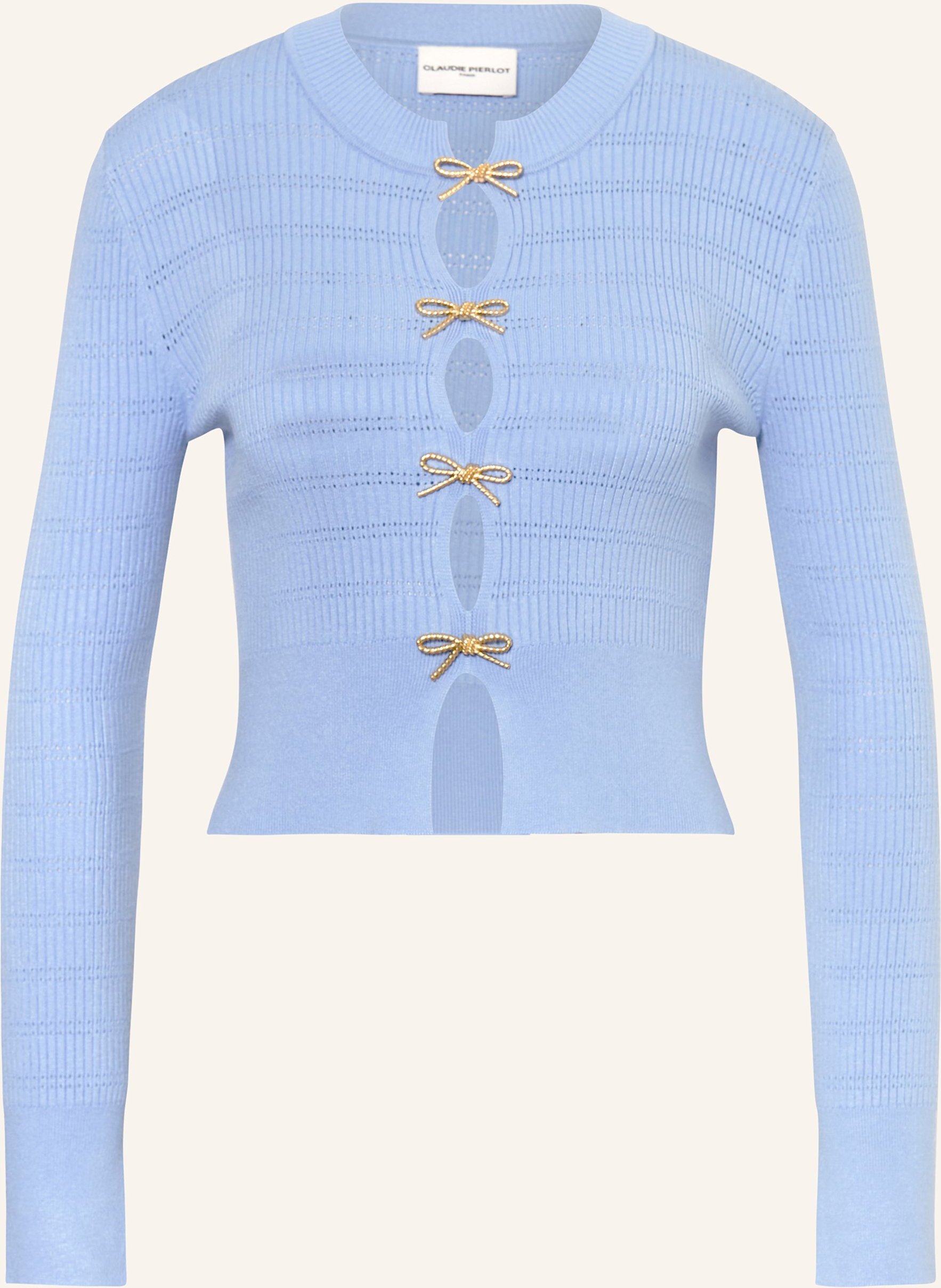 Claudie Pierlot Pullover Manivelle Mit Cut-Outs blau