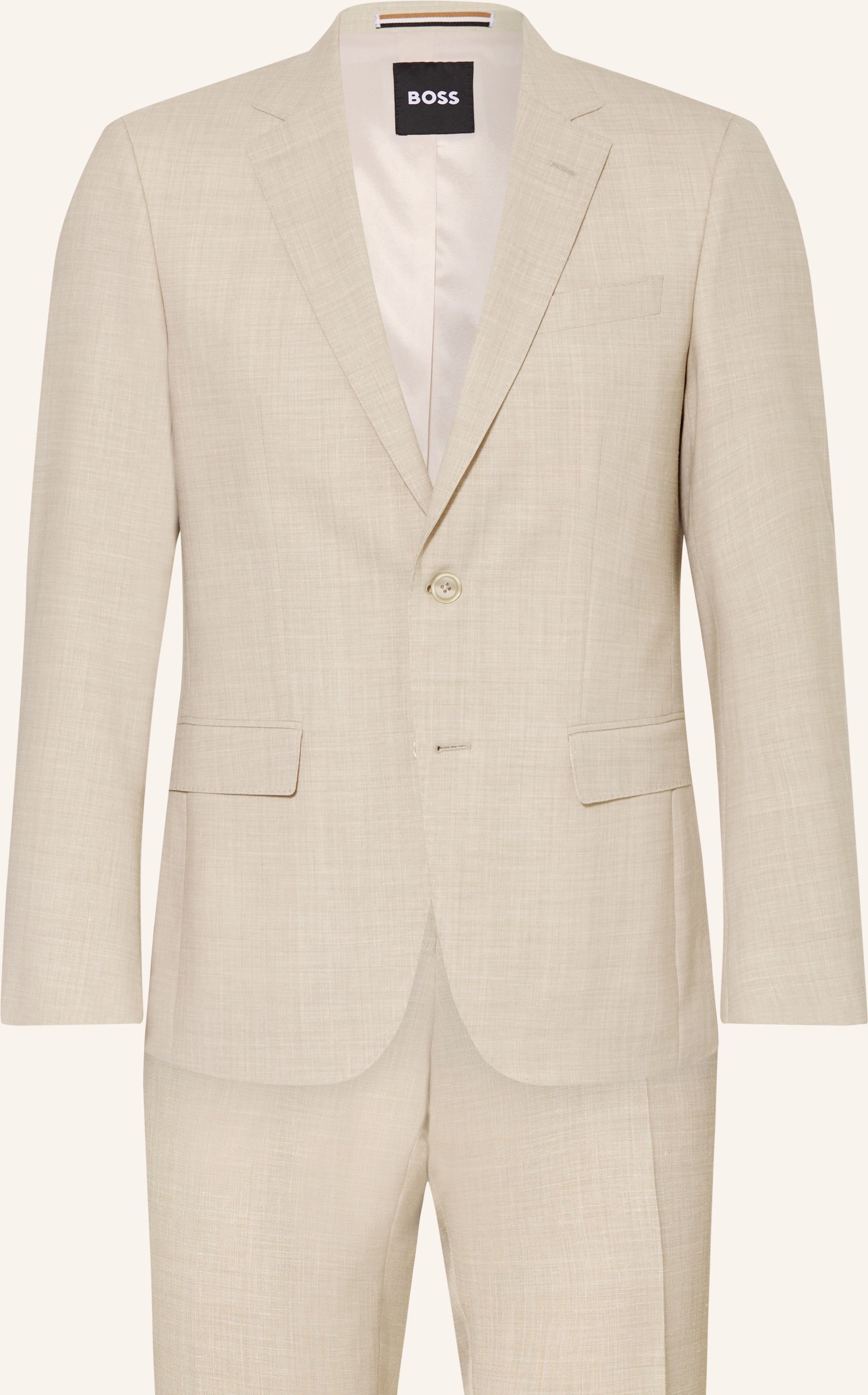 Boss Anzug Huge Slim Fit beige