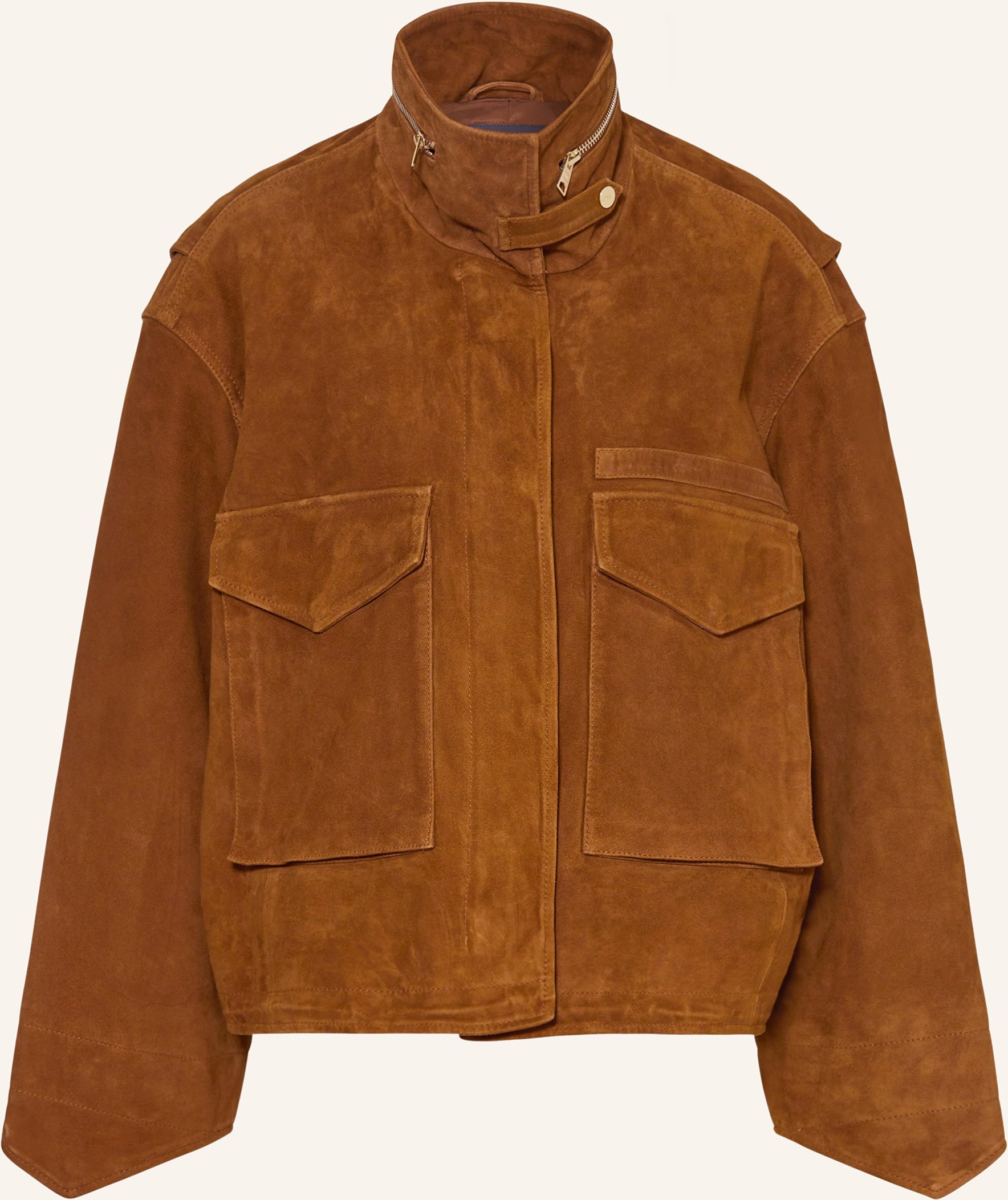 Allsaints Lederjacke Clay braun