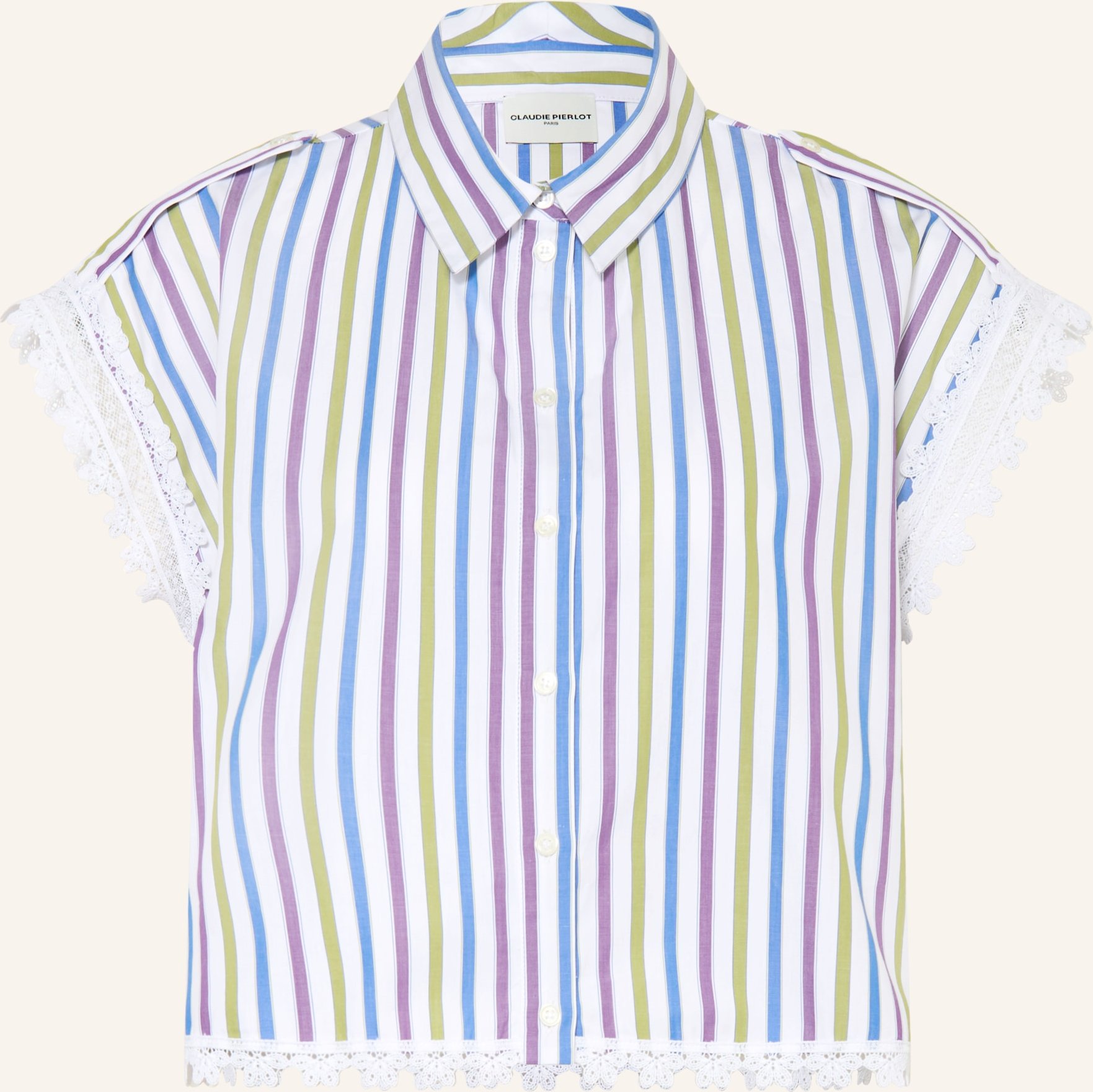 Claudie Pierlot Hemdbluse Mit Spitze weiss