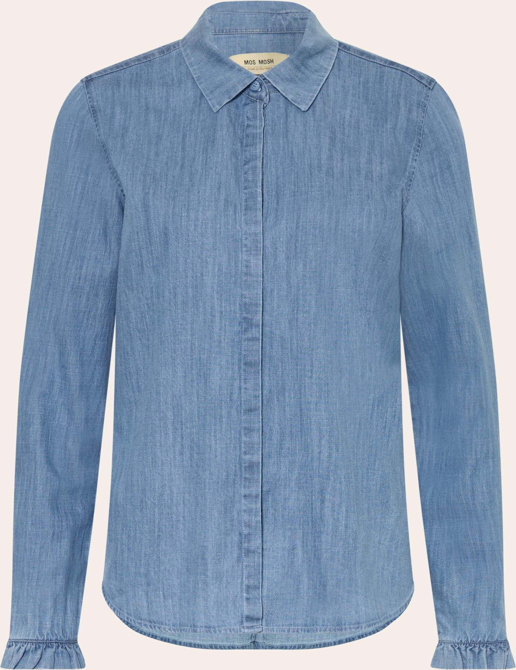 Mos Mosh Hemdbluse Mmmattie Flip Aus Denim blau