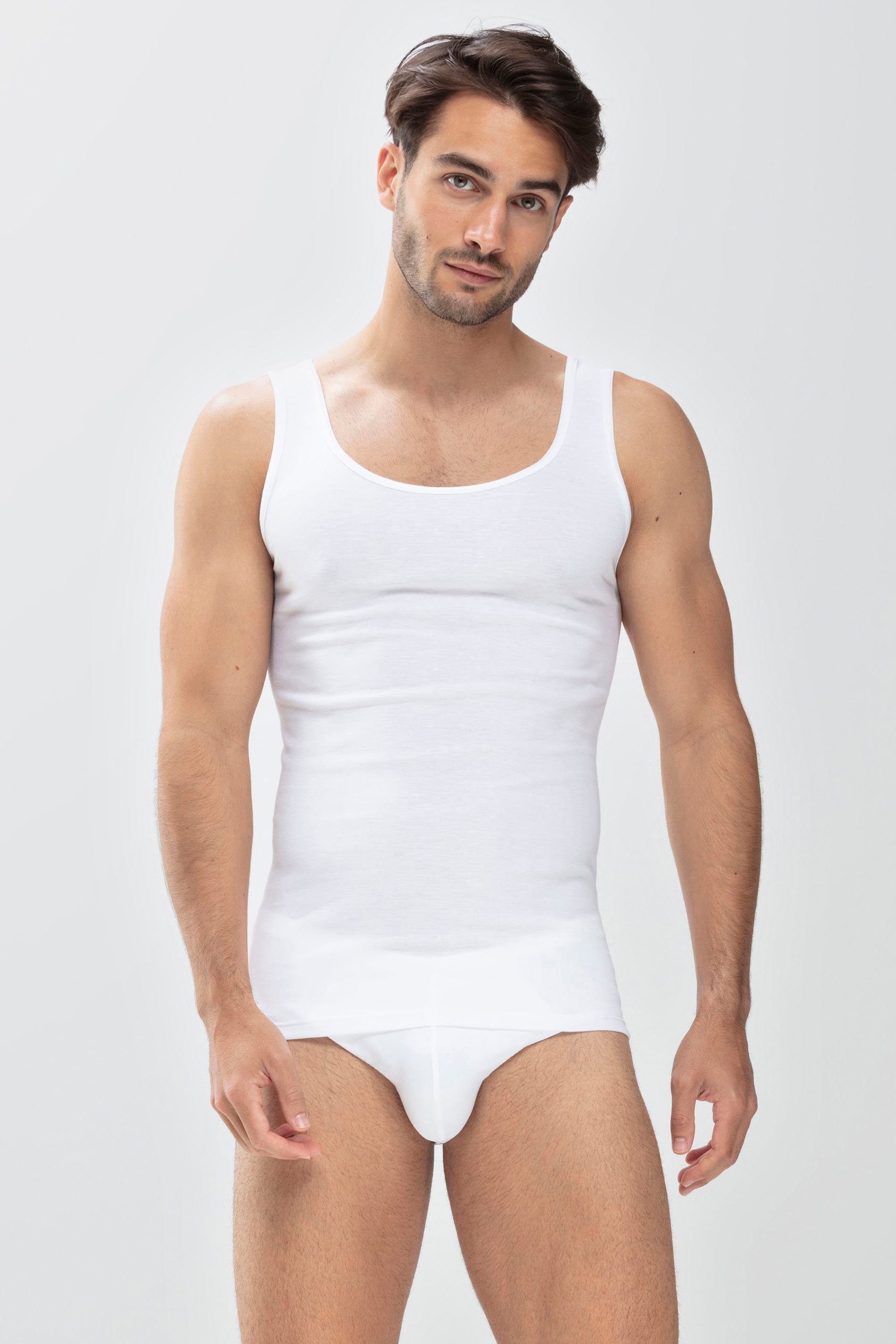 Thumbnail - Athletic-Shirt Serie Casual Cotton Weiss