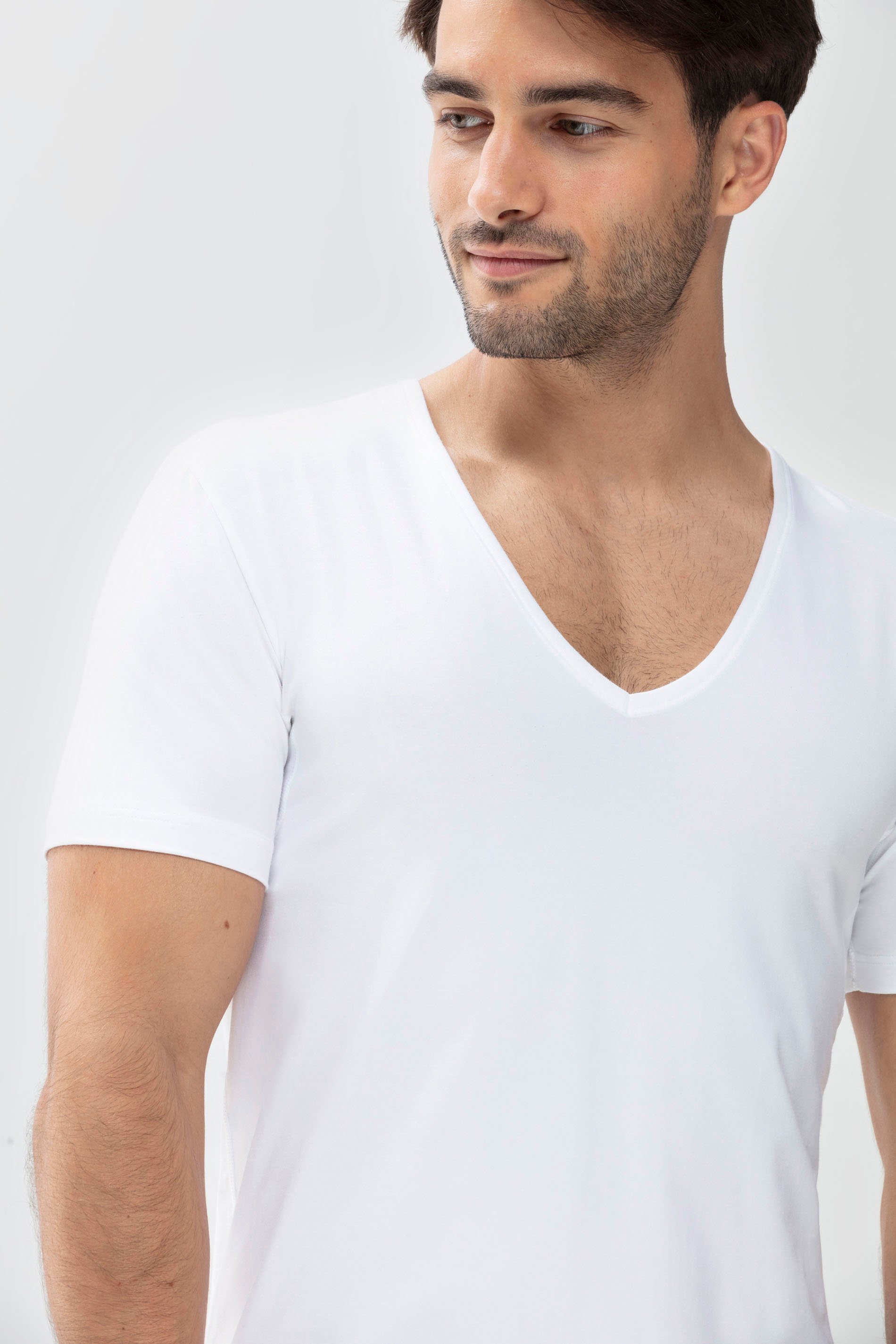 Das Drunterhemd - V-Neck Serie Dry Cotton Functional Weiss