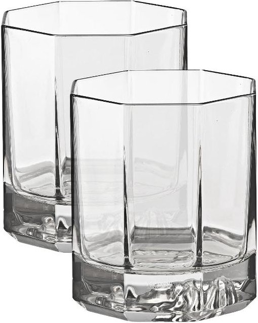 Rosenthal Versace Medusa Lumiere Haze Whiskybecher Glas grau 2-tlg. im Geschenkkarton 170 ml / h: 9 cm