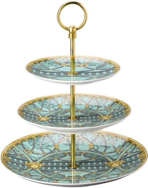 Rosenthal Versace La Scala del Palazzo - Verde Etagere 3-tlg. 17-21-28 cm