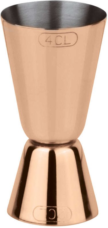 Sambonet Paderno Bar Utensils - Edelstahl / PVD Kupfer Messbecher 20 ml / 40 ml
