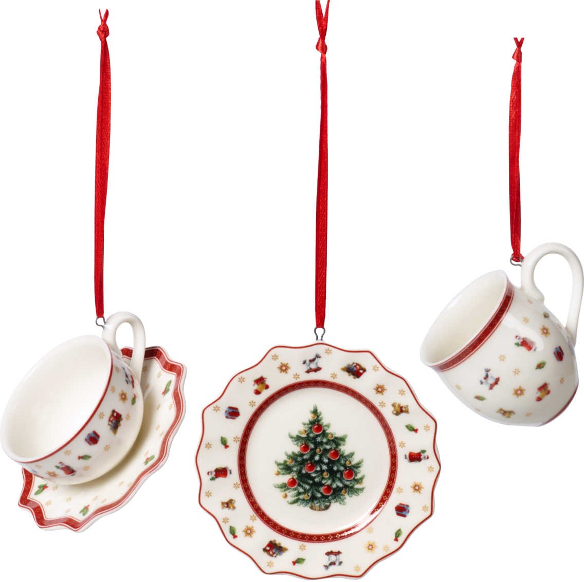 Villeroy & Boch Toy's Delight Decoration Ornamente Geschirrset - Hänger 6,3 cm Set 3-tlg.