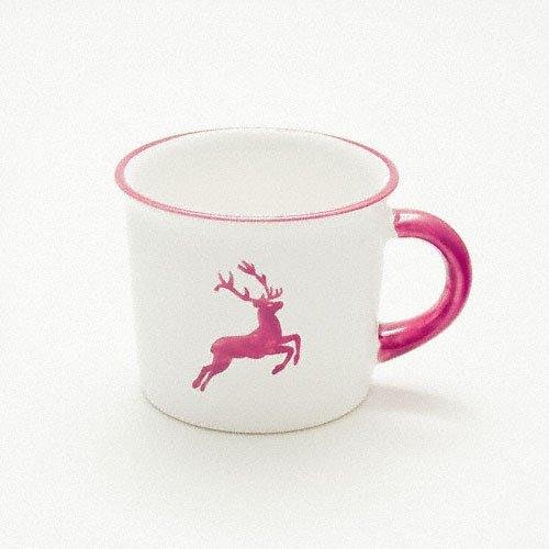 Gmundner Keramik Bordeauxroter Hirsch Kaffeehäferl glatt 0,24 L