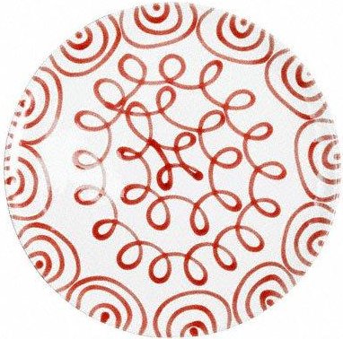 Gmundner Keramik Rotgeflammt Speiseteller Cup d: 25 cm / h: 2,8 cm