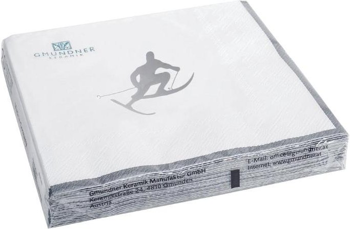 Gmundner Keramik Toni Grau Servietten Lunch 33x33 cm 20 Stück