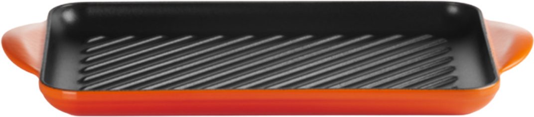 Le Creuset Grillpfannen und Grillplatten Rechteckige Grillplatte Ofenrot 32 cm