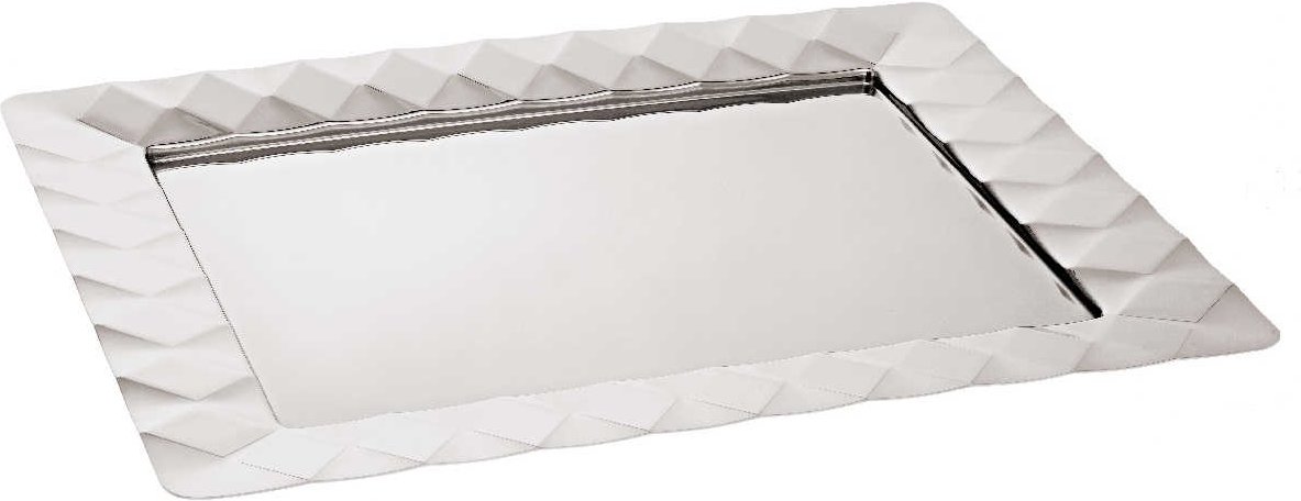 Sambonet Malia - Edelstahl / Relief Tablett rechteckig 48x38 cm