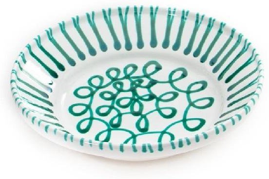 Gmundner Keramik Grüngeflammt Reifschüssel ohne Henkel d: 28 cm / h: 6,6 cm