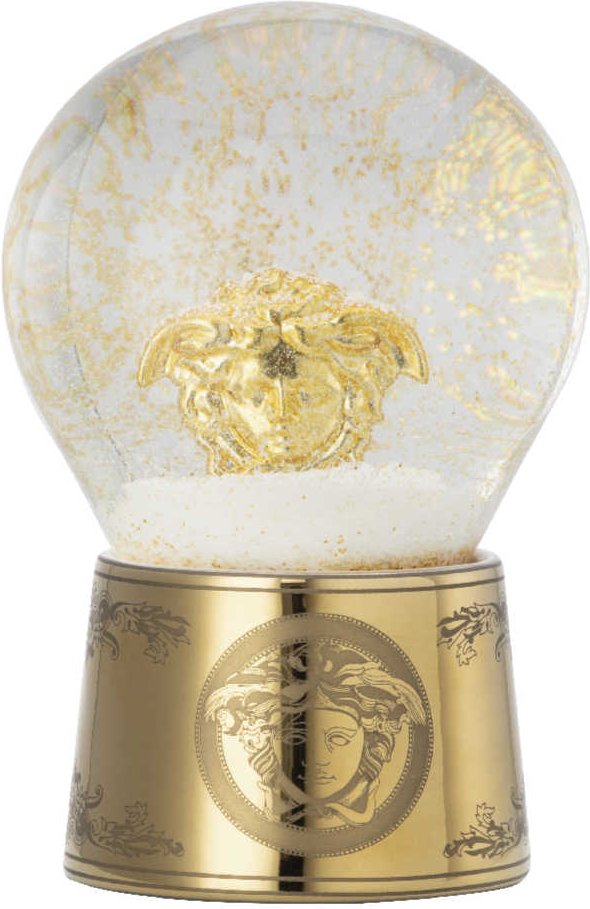 Rosenthal Versace Golden Medusa Schneekugel 12 cm