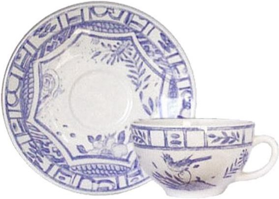 Gien 'Oiseau Bleu monochrome' Frühstücks-Obertasse 26 cl
