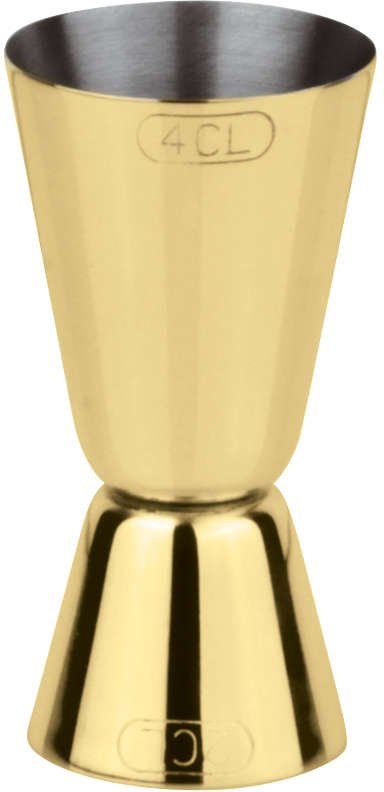 Sambonet Paderno Bar Utensils - Edelstahl / PVD Gold Messbecher 20 ml / 40 ml