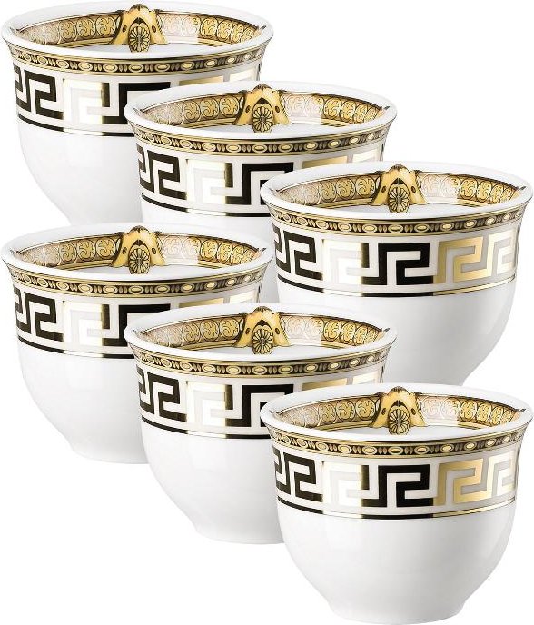 Rosenthal Versace Prestige Gala Becher klein ohne Henkel 0,08 L Set 6-tlg.