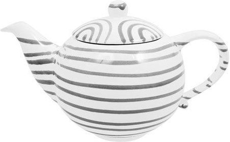 Gmundner Keramik Graugeflammt Teekanne glatt 1,5 L / h: 16,5 cm