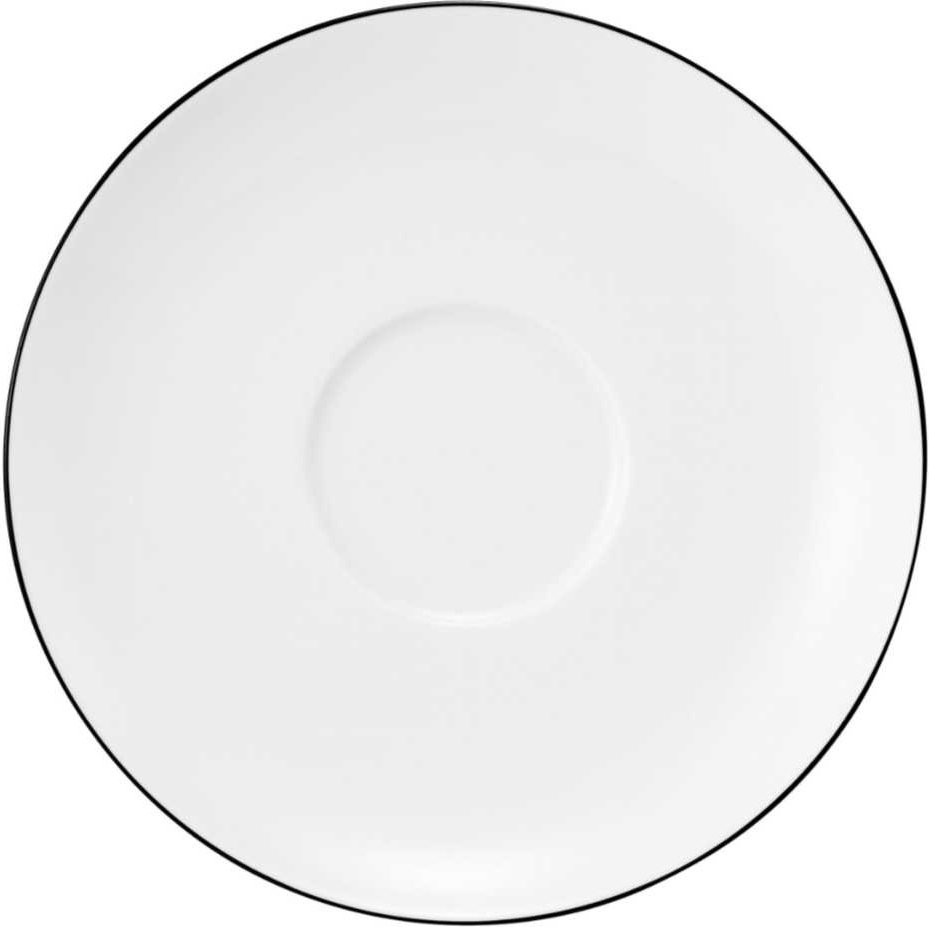 Seltmann Weiden Lido Black Line Milchkaffeeuntertasse 16 cm