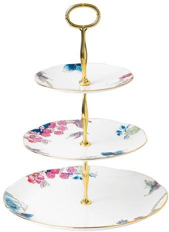 Wedgwood 'Butterfly Bloom' Etagere in Geschenkverpackung 3-tlg.
