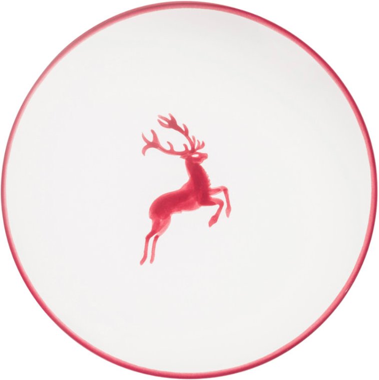 Gmundner Keramik Bordeauxroter Hirsch Kaffee-/Tee-Untertasse Cup 15 cm