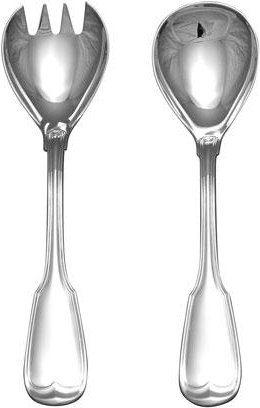 Robbe & Berking Alt Faden 150 g versilbert Salatbesteck klein