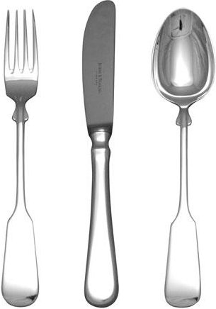 Robbe & Berking Alt-Spaten 150 g versilbert Kinderbesteck 3-tlg.