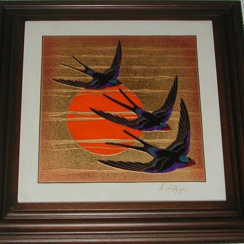 Hutschenreuther Kunstabteilung Wandplatte Abendstunde 'limitiert auf 200 Stück - mit Zertifikat'