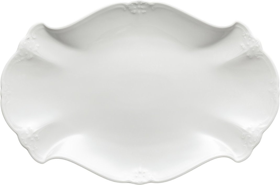 Hutschenreuther Baronesse Weiß Platte oval 32 cm