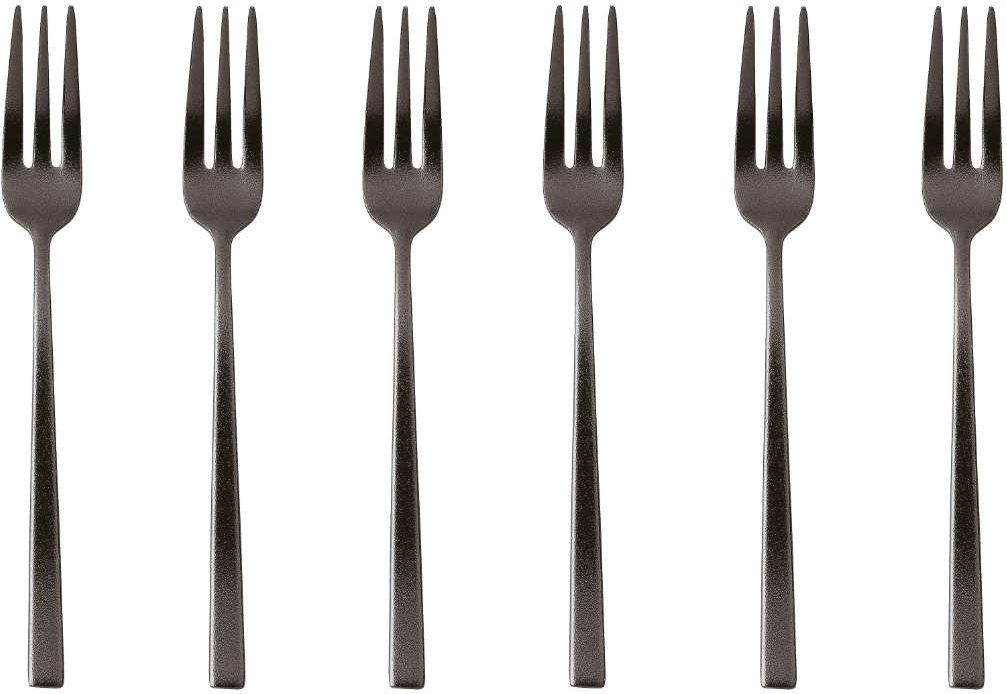 Sambonet Rock Diamond - Edelstahl / PVD 2Black Kuchengabel Set 6-tlg.
