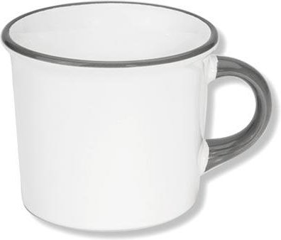 Gmundner Keramik Grauer Rand Kaffeebecher Classic 0,24 L