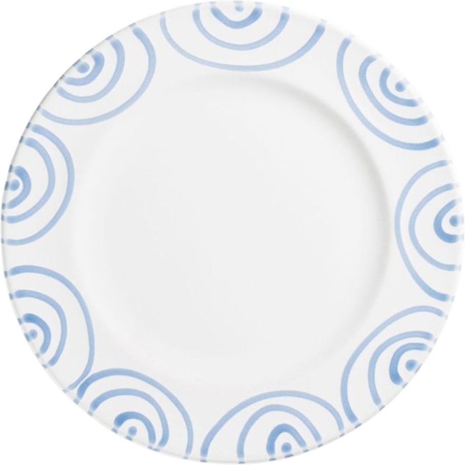 Gmundner Keramik Blaugeflammt Dessertteller / Frühstücksteller Gourmet 22 cm