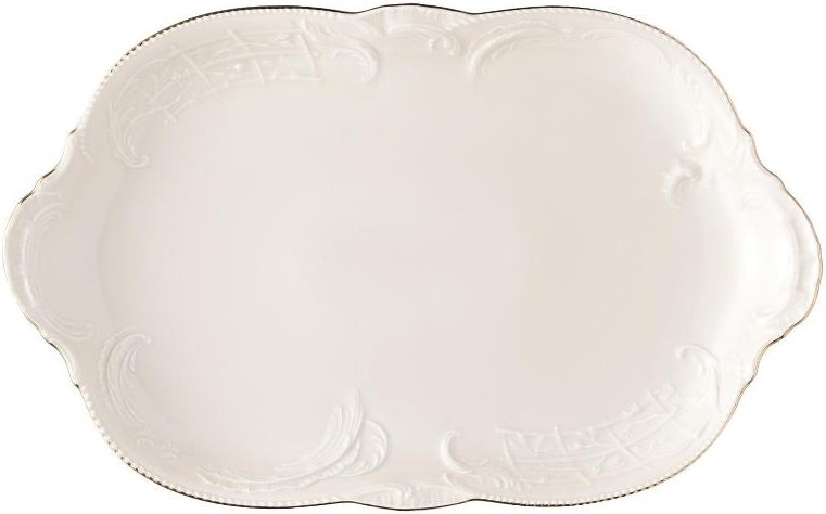 Rosenthal Sanssouci Elfenbein Gold Platte 39 x 24,5 cm