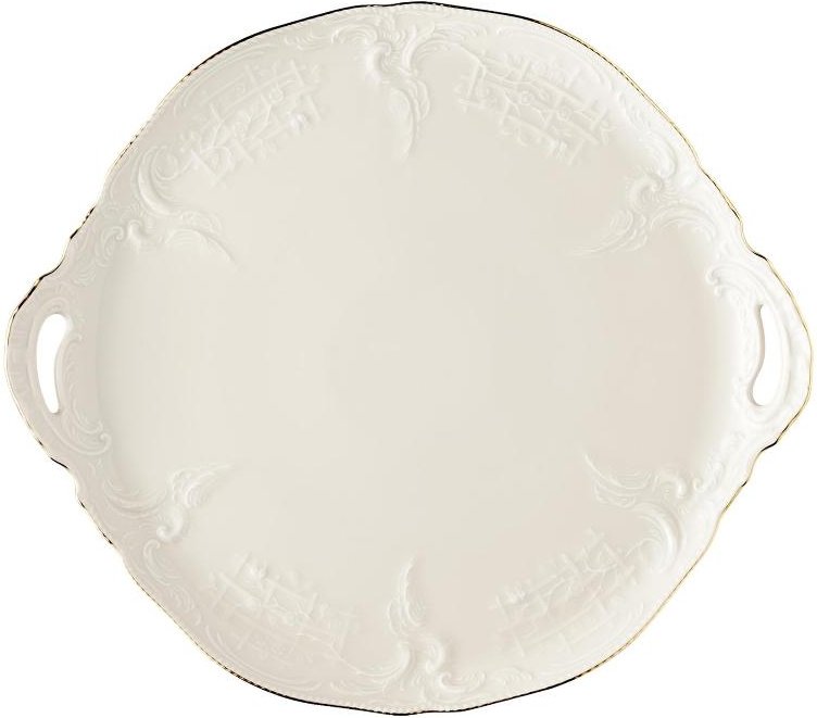 Rosenthal Sanssouci Elfenbein Gold Tortenplatte / Kuchenplatte 32 cm